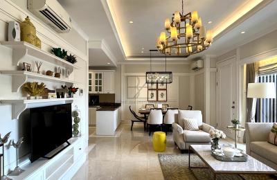 For Sale : 1 Park Avenue; South Jakarta Spacious 2+1 Bedrooms Furnished Apartment with Full Facilities in Kebayoran Baru